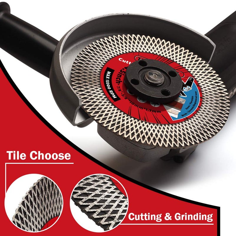 DAPRO 5Pcs/Lot 4.5" Tile Saw Blade Diamond Cutting Blade for Cutting and Grinding Porcelain Tile Granite Marble (4.5", 5) - Image 4